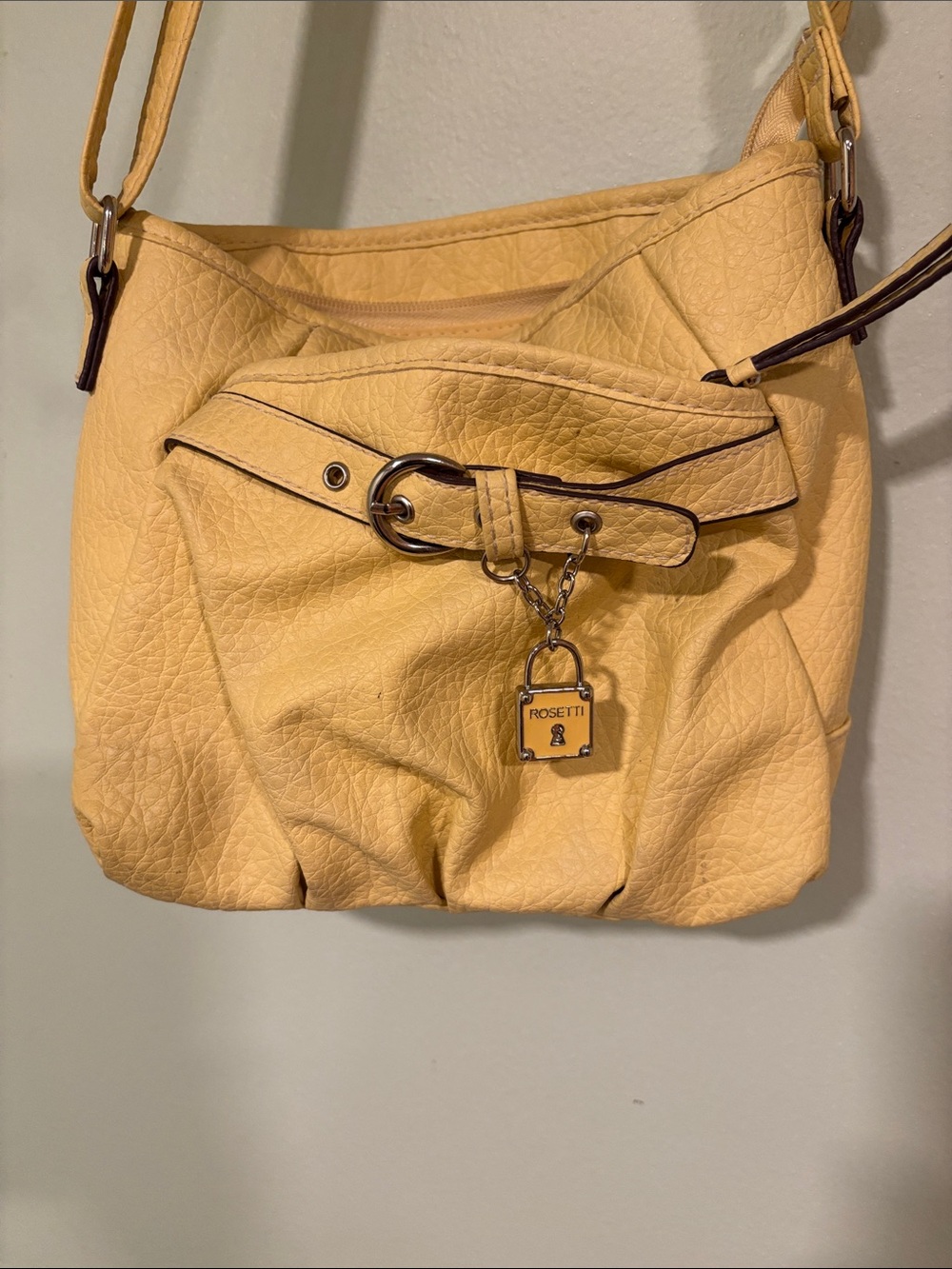 Rosetti Yellow Crossbody Bag with Decorative Buckle